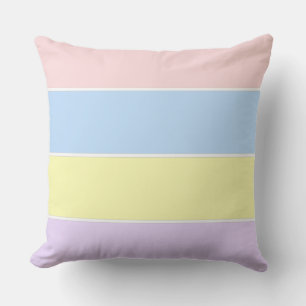 Pastel Spring Stripes Cushion