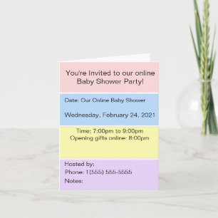 Pastel Spring Stripes Invitation