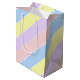 Pastel Spring Stripes Medium Gift Bag