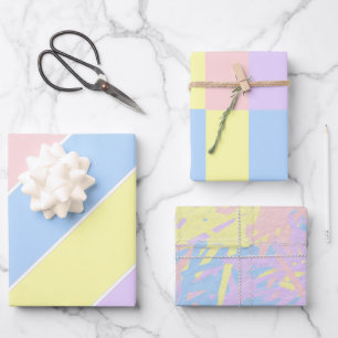 Pastel Spring Stripes  Wrapping Paper Sheets
