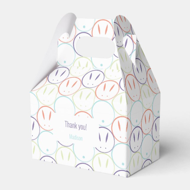 Pastel - Springtime Bunnies Favor Box (Front Side)