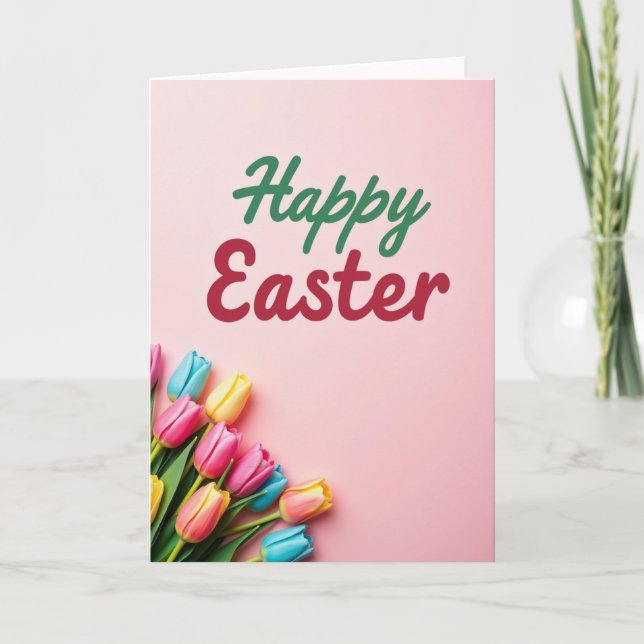Pastel Springtime Faux Finish Card (Front)