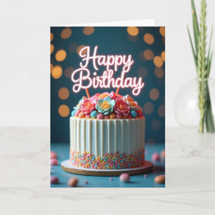 Pastel Sprinkles Birthday Card