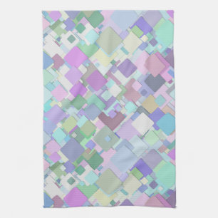 pastel squares kitchen towel