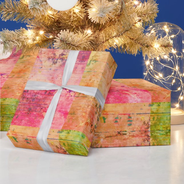 Pastel Squares Matte Wrapping Paper (Holidays)