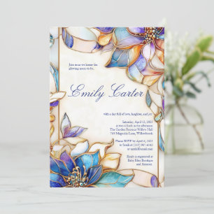 Pastel Stained Glass Baby Shower Invitation