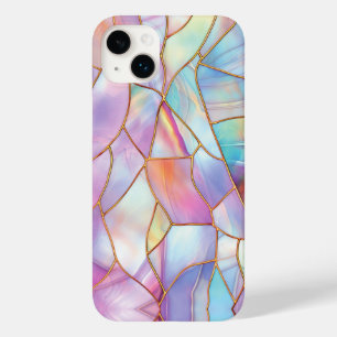 Pastel Stained Glass Gold Lines Case-Mate iPhone 14 Plus Case