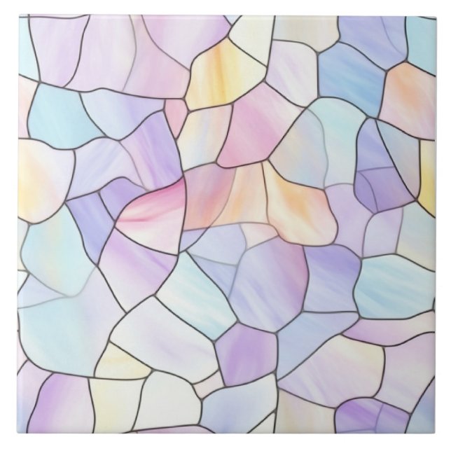 Pastel Stained Glass Tile (Front)