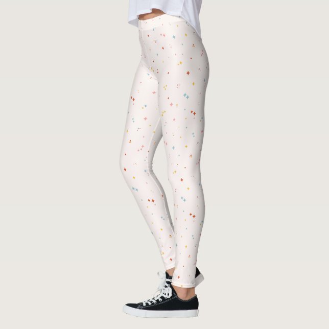 Pastel Star Pattern Leggings (Left)