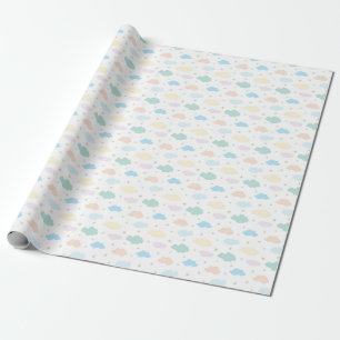 Pastel Stars & Clouds Wrapping Paper