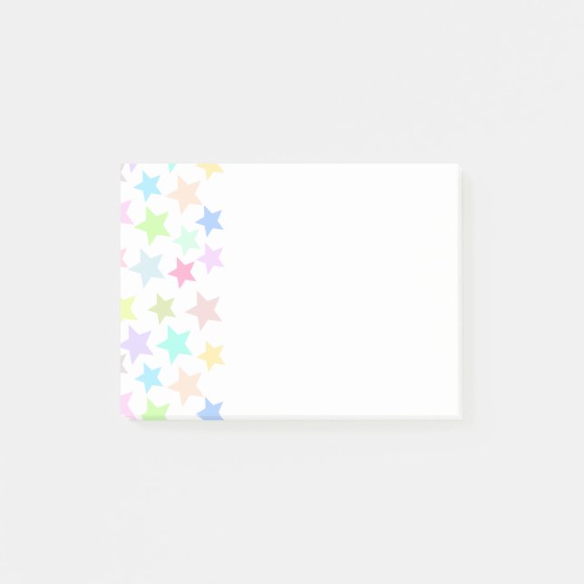 Pastel Stars Post-it Notes (Front)