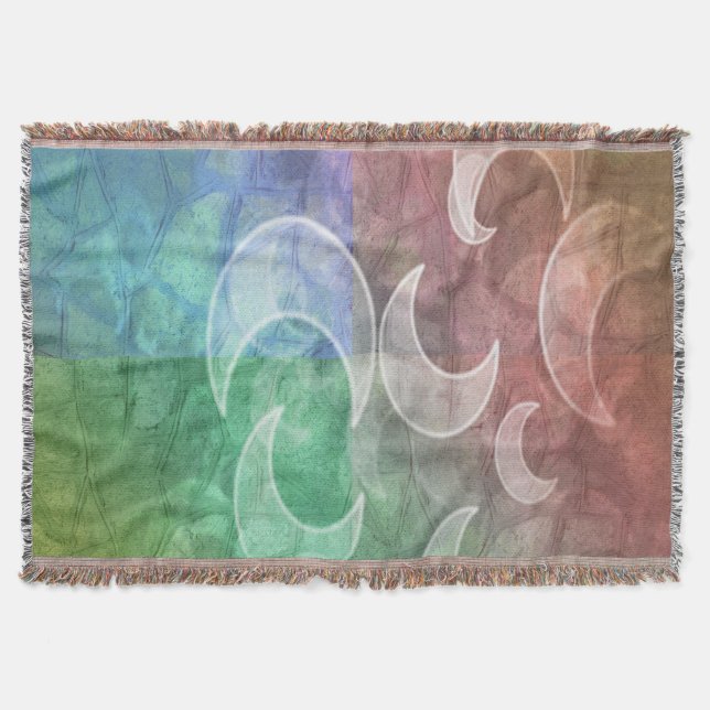 Pastel Stones and Crescent Moons Blanket (Front)