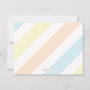 Pastel Stripe Baby Shower Advice for Mummy to Be Card