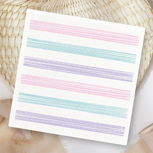 Pastel Stripe Baby Shower Napkin