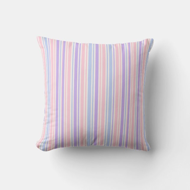 Pastel Stripe Pattern Duvet Cover & Pillow Cases  (Front)