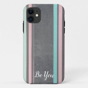 Pastel stripe pattern iPhone Case