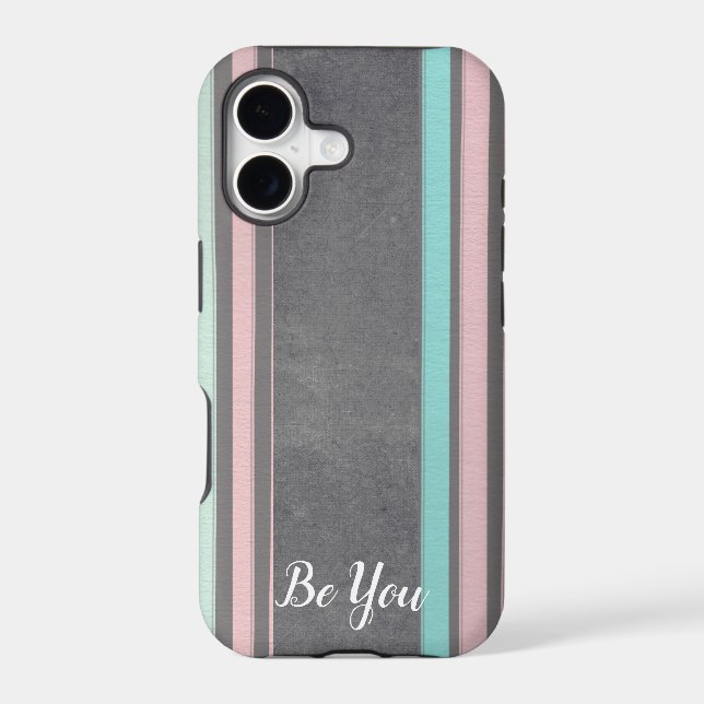 Pastel stripe pattern iPhone Case (Back)