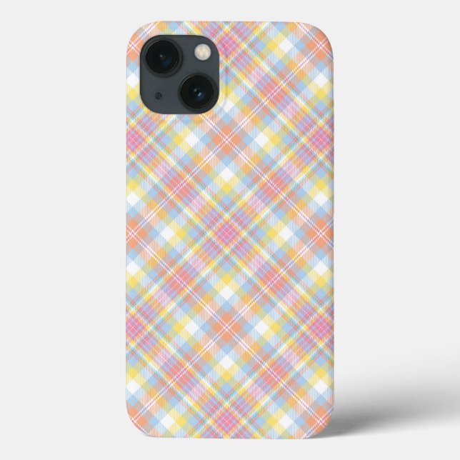 Pastel Stripe Plaid Case-Mate iPhone Case (Back)
