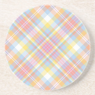 Pastel Stripe Plaid Coaster