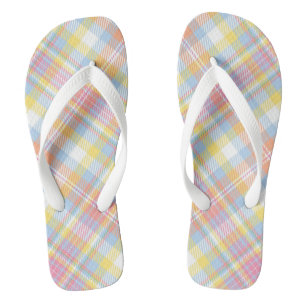 Pastel Stripe Plaid Jandals