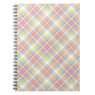 Pastel Stripe Plaid Notebook