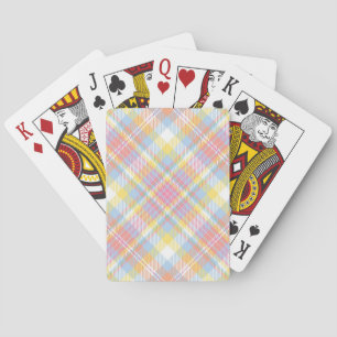 Pastel Stripe Plaid Playing Cards