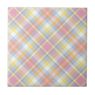 Pastel Stripe Plaid Tile