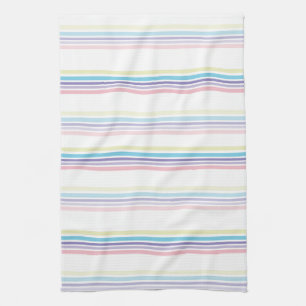 Pastel Stripe Print Tea Towel