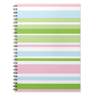 Pastel Stripe Spiral Notebook
