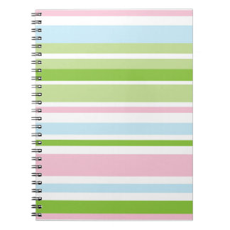Pastel Stripe Spiral Notebook