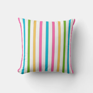 Pastel Stripe Throw Pillow