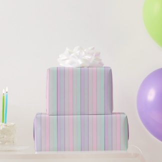 Pastel Stripe Unicorn Wrapping Paper