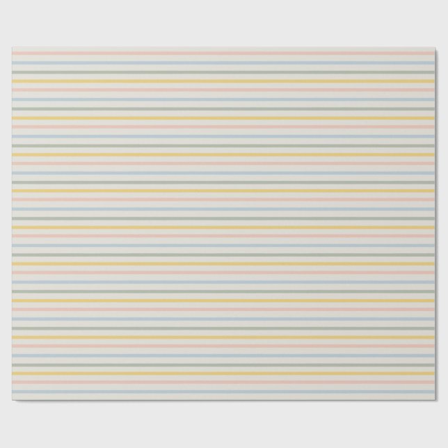 Pastel Stripe Wrapping Paper  (Flat)