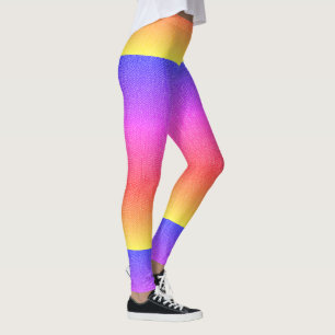 Pastel Striped Colours Tweed Texture Image, ZEA Leggings