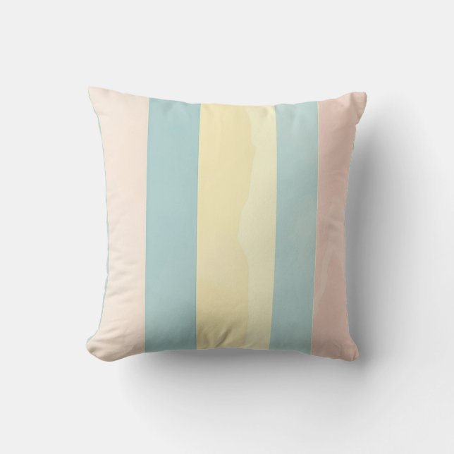 Pastel Striped Pillow Design (Front)
