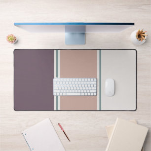 Pastel Stripes-2 – Clean Neutral Desk Layout Mat