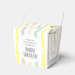 Pastel Stripes Baby Shower Favour Box
