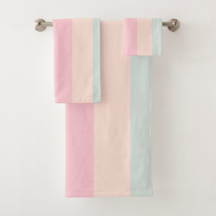 Pastel Stripes Bath Towel Set