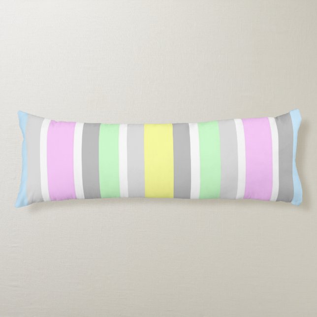 Pastel Stripes Body Cushion (Front)