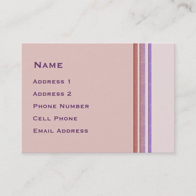Pastel Stripes Business Card (Front)