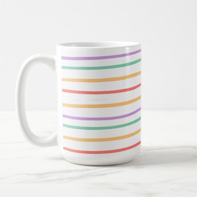 Pastel stripes. coffee mug (Left)
