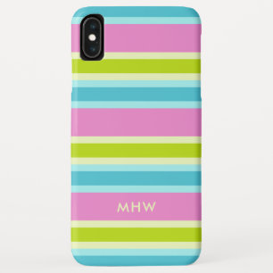 Pastel Stripes custom monogram phone cases