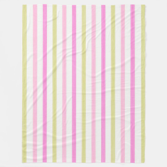 Pastel Stripes Fleece Blanket (Front)
