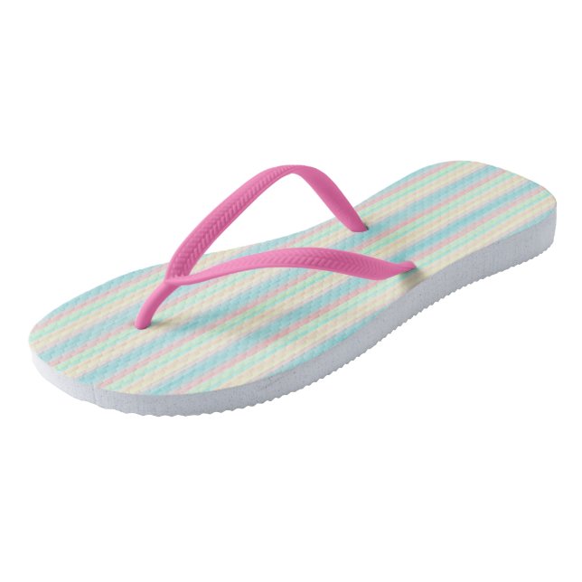 Pastel Stripes Jandals (Angled)