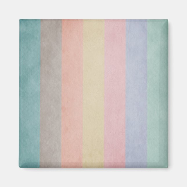Pastel stripes magnet (Front)