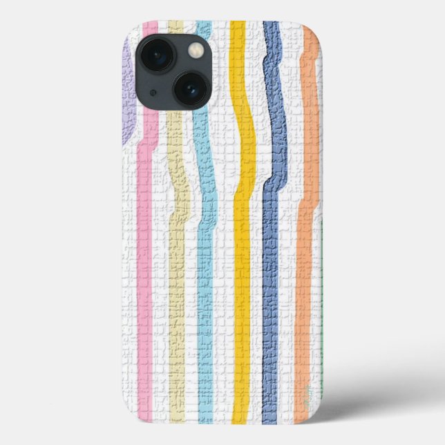 Pastel Stripes Multicolored Case-Mate iPhone Case (Back)