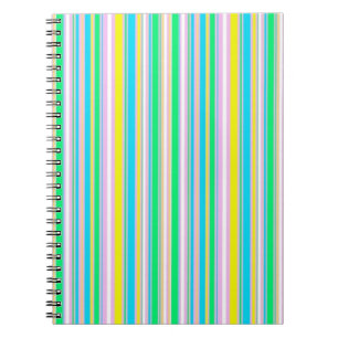 Pastel stripes notebook