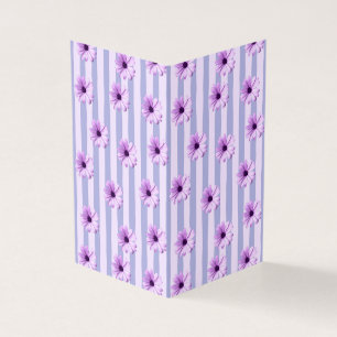 Pastel stripes pattern with Daisies