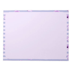 Pastel stripes pattern with Daisies Notepad