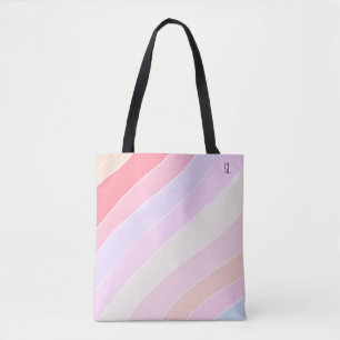 Pastel Stripes Personalised Tote Bag